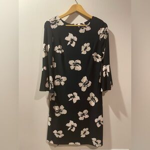 Tommy Hilfiger Black Dress with White Floral Pattern
